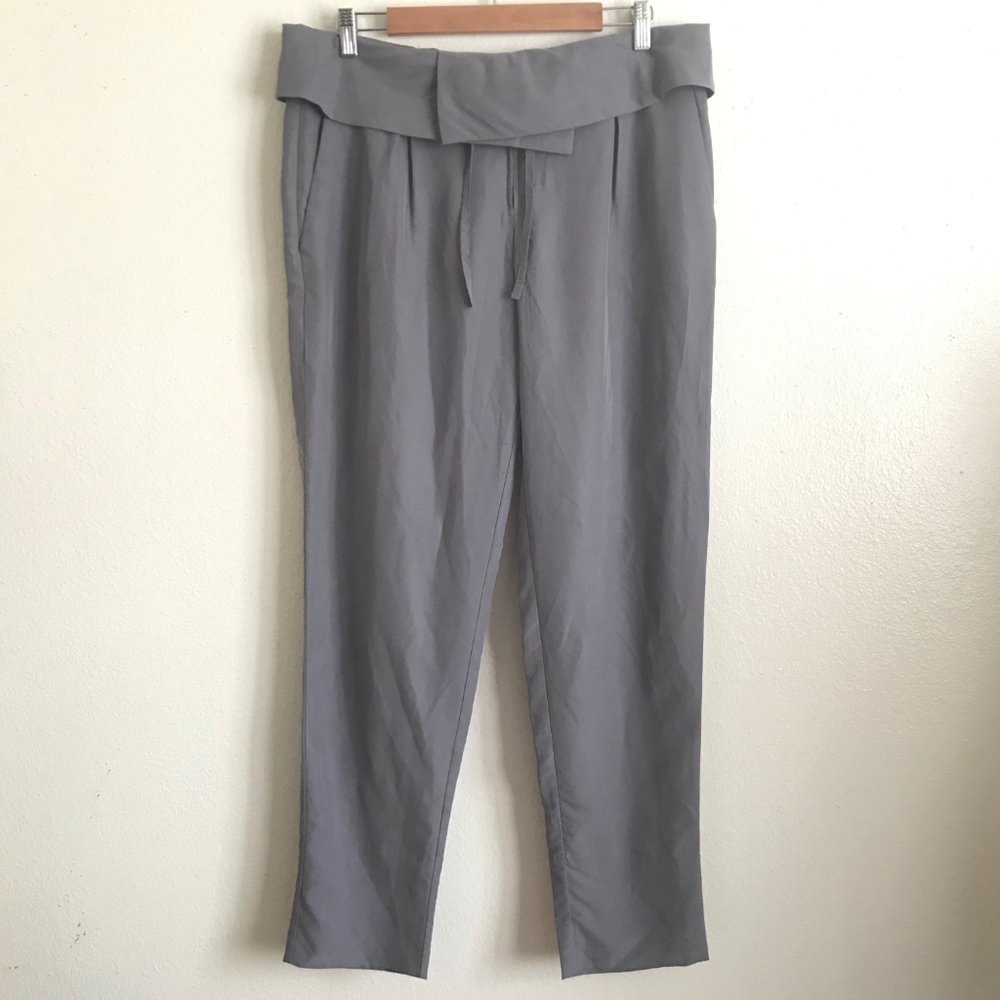 Banana Republic Monogram Gray Foldover Waistband Pants - New With Tags NWT